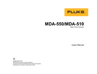 Thumbnail of document Manual - MDA-510 Series Motor Drive Analyzer